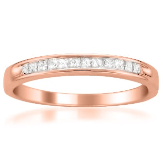 Mined diamond Band Ring weighing 2.05Gms with 0.24 Carat Diamonds and set in 14KT Gold