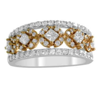 Ring weighing 0Gms with 1 Carat Diamonds and set in 14KT Gold