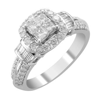 Engagement Ring weighing 4.91Gms with 0.952 Carat Diamonds and set in 14KT Gold