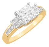 Mined diamond  Ring weighing 3.91Gms with 0.99 Carat Diamonds and set in 14KT Gold