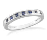 Sapphire Gemstone Ring weighing 2.69Gms with 0.11 Carat Diamonds and set in 14KT Gold