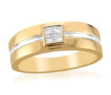 Ring weighing 4.32Gms with 0.21 Carat Diamonds and set in 14KT Gold