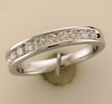 Mined diamond Princess  Ring weighing 4.5Gms with 0.53 Carat Diamonds and set in Platinum