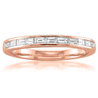 Mined diamond Baguette  Ring weighing 2.72Gms with 0.51 Carat Diamonds and set in 14KT Gold