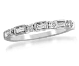 Mined diamonds Baguette  Ring weighing 2.19Gms with 0.51 Carat Diamonds and set in 14KT Gold