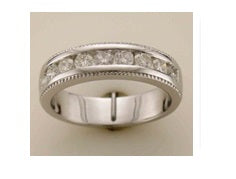 Mined diamond Ring weighing 11.65Gms with 0.98 Carat Diamonds and set in Platinum