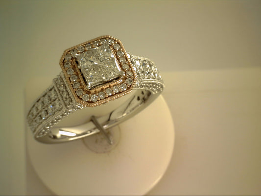 Mined diamond  Engagement Ring weighing 5.86Gms with 1.25 Carat Diamonds and set in 14KT Gold