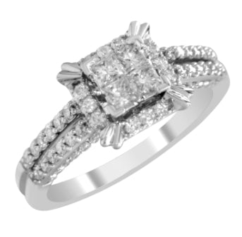 Mined diamond   Ring weighing 4.5Gms with 0.75 Carat Diamonds and set in 14KT Gold