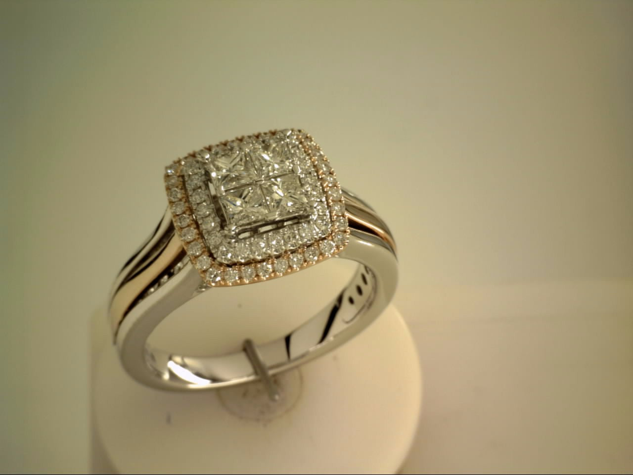 Mined diamond   Ring weighing 5.2Gms with 1 Carat Diamonds and set in 14KT Gold