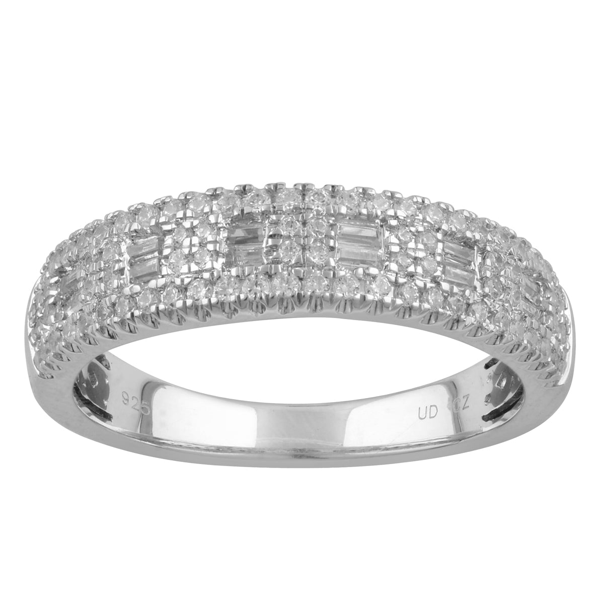 Mined diamond Fashion Band Ring weighing 3.67Gms with 0.504 Carat Diamonds and set in 14KT Gold