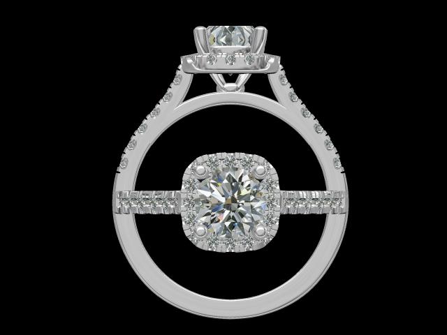 Mined diamond  Ring weighing 0Gms with 1 Carat Diamonds and set in 14KT Gold