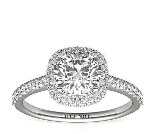 Mined diamond Halo Fashion Ring weighing 3.87Gms with 0.5268 Carat Diamonds and set in 14KT Gold