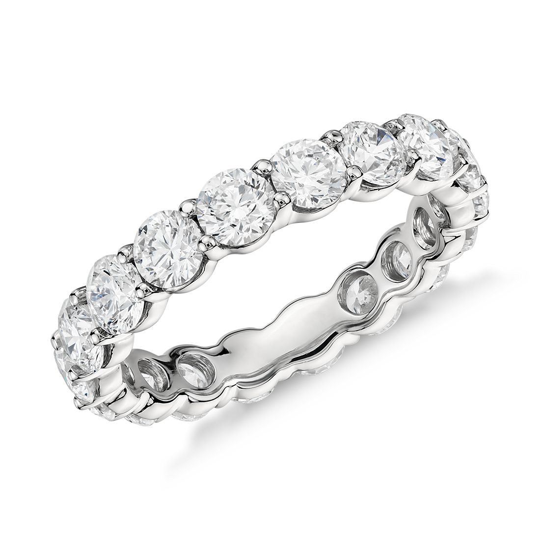 Mined diamond Eternity  Ring weighing 4.8Gms with 2 Carat Diamonds and set in Platinum