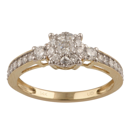 Mined diamond  Ring weighing 2.55Gms with 0.607 Carat Diamonds and set in 10KT Gold