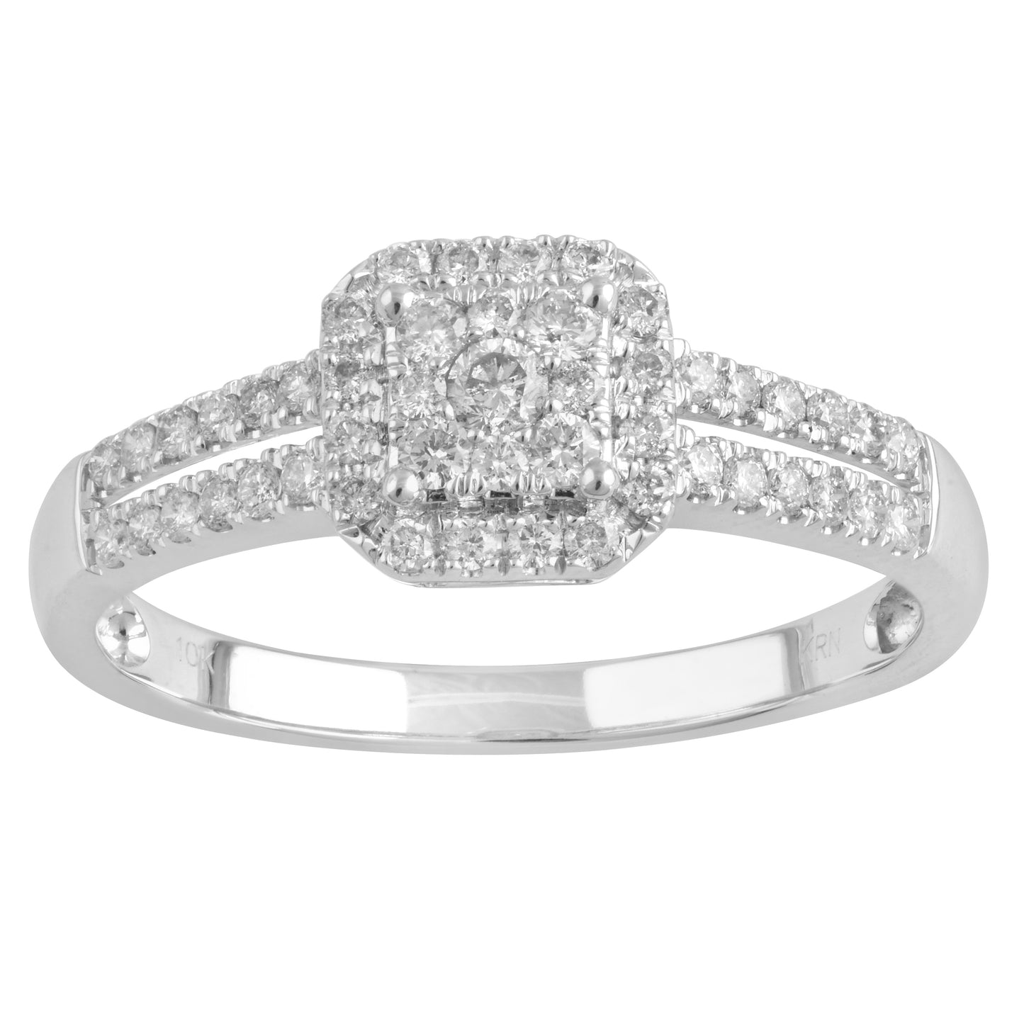 Mined diamond Ring weighing 0Gms with 0.5 Carat Diamonds and set in 10KT Gold