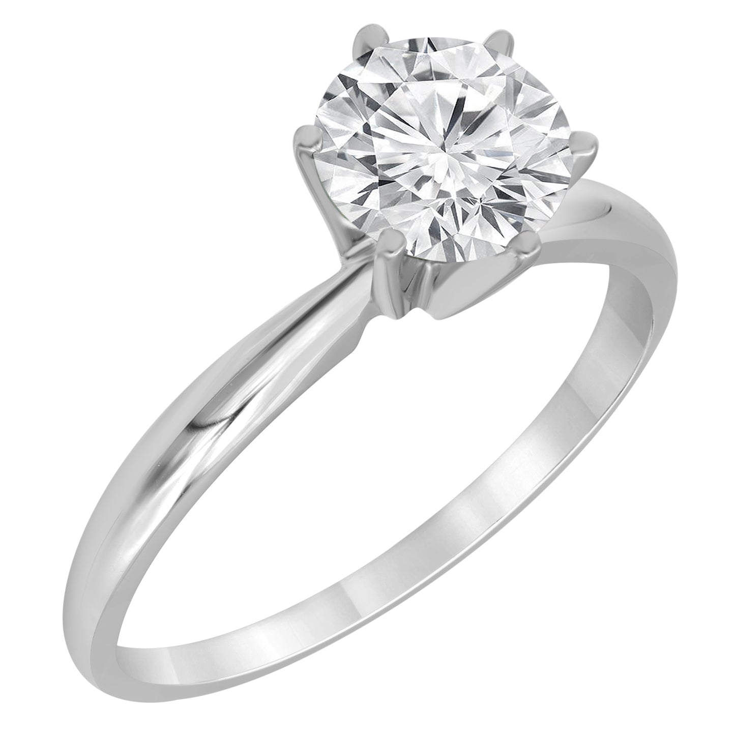 Mined diamond Solitaire Ring weighing 2.16Gms with 1 Carat Diamonds and set in 14KT Gold