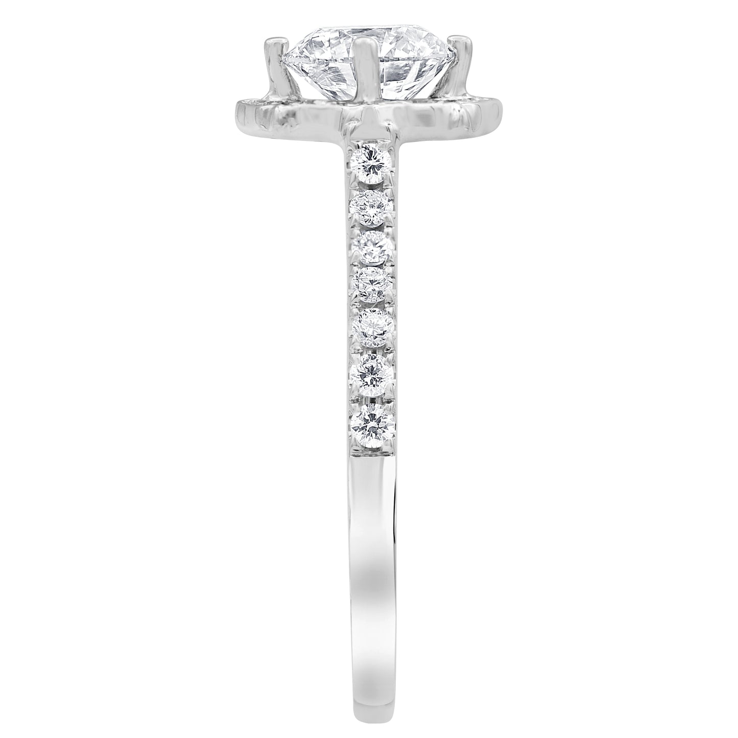 Mined diamond Halo Fashion Ring weighing 3.75Gms with 0.3362 Carat Diamonds and set in 14KT Gold