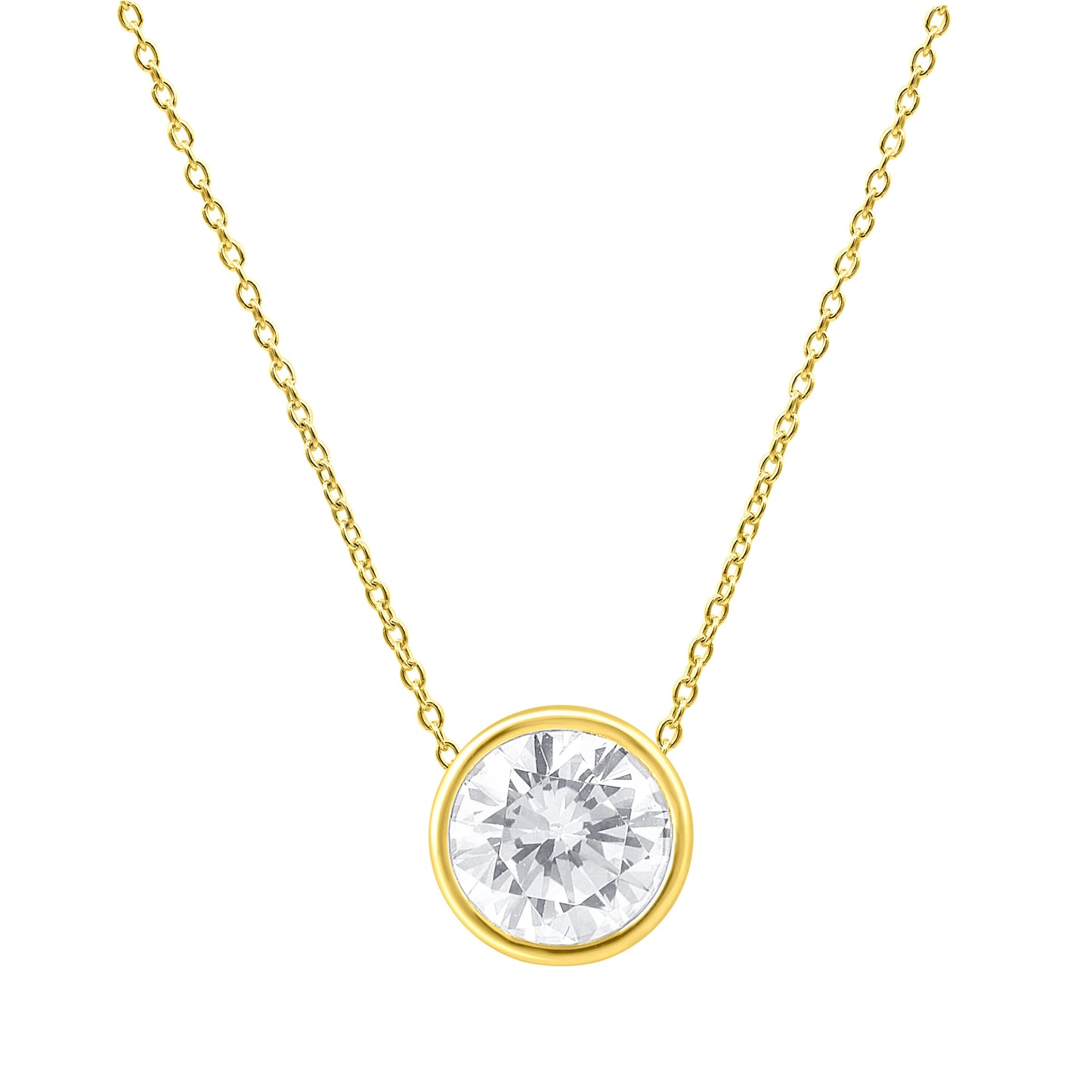 0.50 Carat Total Weight Bezel Pendant with Round diamonds in 14Kt White/Yellow/Pink Gold-100062